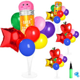 54Pc Back-to-School Balloon Stand Kit – Pencil, Apple & Star Desktop Centerpieces
