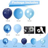 90pcs Blue Balloon Garland Kit for Baby Shower, Birthday & Ocean Party Decor