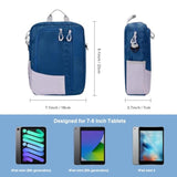 7-8 Inch Tablet Sleeve Bag With Shoulder Strap, Carrying Case For Ipad Mini 7/6, Samsung Tab A7 Lite/A 8.0, Fire Hd 8, Phone, Wallet (Bluish Green)