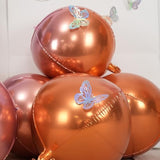 6Pcs Gradient Orange Foil Balloons 22 Inch Large Metallic Mylar Party Decorations