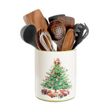 Christmas Utensil Holder, Christmas Tree Utensils Holder For Christmas Kitchen Decor, Xmas Cute Ceramic Utensils Crock For Rustic Farmhouse Indoor Kitchen Decorations