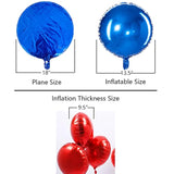 20pcs 18" Blue Round Foil Balloons for Birthday & Party Decorations