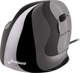 Vertical Mouse D Large (Vmdl) - Ergonomic Wired Mouse For Laptop And Pc With Jestik Microfiber Cloth