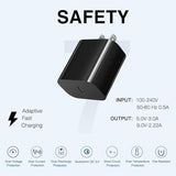18W Wall Charger Cable For Motorola G Power 2022/G Stylus 2021, G Fast, G Play, G Pure, G7 Play, Usb C Cable Wall Block Compatible For Moto One 5G Ace/Fusion+/Edge Plus/Z4/G100 Charger Adapter (5Ft)