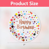 120 Pcs Happy Birthday Party Paper Plates 7 Inch Disposable Cake Dessert Plates Polka Dots For Birthday Party Decorations Favors Supplies