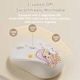 Fluttershy Rechargeable Wireless Mouse - 4-Button Silent Click Mouse With 3 Adjustable Dpi (1000/1200/1600), 2.4Ghz Wireless For Windows/Mac - Compact & Ergonomic Design, Cream