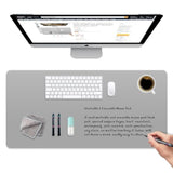 Dry Erase Mouse Pad, Real Writable & Erasable Desk Pad, Waterproof, Anti-Scratch, Heat Resistant Large Mouse Pad, Dry & Wet Erase Desk Mat, For Office Home Classroom (Grey, 23.6" X 11.8")