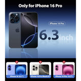 iPhone 16 Pro Clear Case, Not-Yellowing, Military-Grade Drop Protection, Shockproof