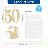 12Pcs Gold 50Th Birthday Centerpiece Sticks Glitter Number 50 Table Centerpieces Flower Toppers, 50Th Centerpiece For Wedding Anniversary Party Decorations Supplies