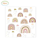 Boho Rainbow Party Plates & Napkins Set – Serves 20 Guests for Any Celebration