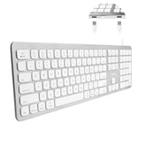 Wired Keyboard For Mac With Usb Ports For Mouse - Compatible Apple Keyboard For Macbook Pro/Air, Imac - Aluminum Frame