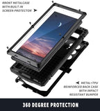 Metal Case for S24 Ultra Aluminum Military Grade Rugged Case with Metal Stand Screen Protector Drop Tested Shockproof Full Cover case for