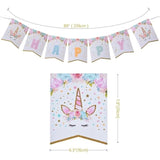 30PCS Unicorn Birthday Decorations – Banner, Swirls, Party Favors & Supplies for Girls