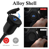 Alloy Single Port Usb 3.0 Dashboard Port Car Mount Flush Cable, Male To Female