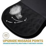 Ergonomic Mouse Pad Wrist Support With Massage Design, Wrist Rest Pain Relief Mousepad With Memory Foam&Nonslip Pu Base, Mouse Pads For Wireless Mouse & Desk (12X8 Inch,Black)