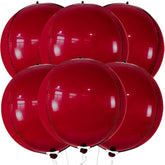 , Big Mylar Red Balloons - 22 Inch, Pack Of 6 | Ruby Red Balloons | Me