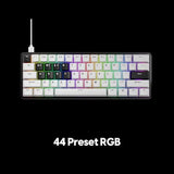 Pulsar Pcmk 3 He 60 Hall Effect Magnetic Gaming Keyboard, Rapid Trigger, Adjustable Actuation Magnetic Switch, 8K Polling, Ultra-Low Latency, Rgb Lighting, Hot-Swap, Double Shot Pbt Keycaps (White)