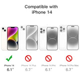 JETech Case for iPhone 14 6.1-Inch with Built-in Tempered Glass Screen Protector, Camera Full Cover All-Around Protection, Shockproof Bumper Phone Cover Clear Back, HD Film (Black)