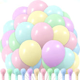 126 Pcs Pastel Balloons, 18 12 10 5 Inch Macaron Balloons Pink Pastel Colorful Helium Latex Balloon For Birthday, Baby Shower, Wedding, Princess, Rainbow Party Decorations Supplies Arch Garland