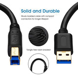 Usb 3.0 Cable A Male To B Male 25Ft,Superspeed Usb 3.0 A-B/A Male To B Male Cable - For Scanner, Printers, Desktop External Hard Drivers And More(25Ft/8M)