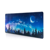 Mouse Pad Large Desk Mat, Extra Large Gaming Computer Mousepad With Stitched Edges Non-Slip, Keyboard Mouse Pad For Desktop Cute Aesthetics Home Office Moon Starry Desk Accessories 23.6 * 11.8 Inch