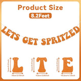 Let'S Get Spritzy Banner - Spritzed Decorations, Love At First Spritz Bridal Shower Party Decor, Get Spritzed Decorations Orange Glitter