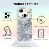 For Iphone 13 Case & Iphone 14 Case Shiny Silver Butterfly Design,Trendy Cute Soft Slim Shockproof Tpu Protective Phone Cases Cover For Women Girls Aesthetic Glitter,Iphone 14/13 6.1"