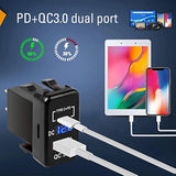 Quick Charge 3.0 & Pd Usb C Dual Usb Port Charger Socket Power Adapter For Toyota