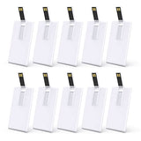 Bulk Flash Drive 8G Usb Business Card Credit Card Bank Card Shape Flash Drives Credit Usb Drives - 8Gb 20 Pcs (White Card)