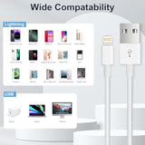 Short Iphone Charger Cord 1Ft, Usb A To Lightning Cable 1 Ft Short Iphone Cable Fast Charging For Iphone 14 13 12 11 Pro Max Xr Xs 8 7 6 Plus Se