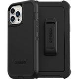 OtterBox iPhone 13 Pro Max & iPhone 12 Pro Max Defender Series Case - Black, Rugged & Durable, with Port Protection, Includes Holster Clip Kickstand