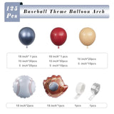 Baseball Balloons Arch Garland Kit-Baseball Glove Balloon Blue Red Nude Balloon 125Pcs For Boy Birthday,Sport Theme,Gender Reveal,Graduation,Baby Shower Party Decorations.
