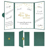 Farewell Party Decorations, Green Gold We Will Miss You Very Much Alternative Signature Guest Book For Men Women Going Away Gifts Signing Card Board For Retirement Graduation Party Supplies