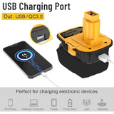 1 Pack Dm18D Battery Adapter Converter With Usb Port For Dewalt 18V Tools, Converts For De-Walt 20V Or Mil-Wau-Kee 18V Li-On To De-Walt 18-V Battery Adapter