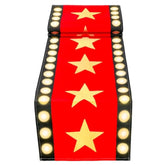 13x72 Inch Movie Night Table Runner Gold Star Red Carpet Birthday Decor