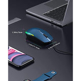 seenda Wired Mouse - USB Computer Mouse Wired with RGB Backlit Optical LED Mou