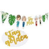 Golden Girls Themed Party Banner Stay Golden Hanging Decorations Party Sign
