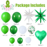 Mental Health Awareness Month Decorations, 134PCS Mental Health Awarness Balloon Arch Hope Green Balloons for Mental Health Awareness Month Public Charity Fundraiser Party Supplies