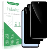 (3 Pack Privacy Screen Protector Designed For T-Mobile Revvl 7 Pro 5G Anti-Spy Tempered Glass Film, Anti Scratch, Bubble Free, Black