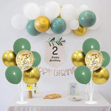 Green And Gold Balloon Stand Centerpiece Table Decorations For Birthday Woodland Baby Shower Party Decoration (Green Gold Set4)