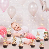 24 Pcs Storybook Baby Shower Cupcake Toppers Welcome Baby Cake Decorations