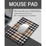Mouse Pad, Non-Slip Rubber Base, Durable Desk Accessory For Office, Laptop, Gaming, And Home Decor, Cute Mouse Pad For Women, Teens(Beige Scottish Tartan)