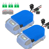 2Packs Power Wheels Adapter For Kobalt 24V Max Battery With Fuse, Power Connector For Rc Car, 14 Gauge Robotics, Rc Truck, Diy Use, Work For Kb624-03 Kb524-03 Kb424-03 Kb224-03 Battery