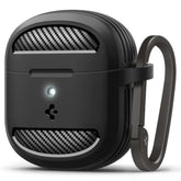 Spigen Rugged Armor Designed for Google Pixel Buds 2a Case (2025) Cover with Keychain - Matte Black