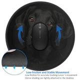Mouse Pad Black Labrador Dog Mouse Pads For Desk With Non-Slip Rubber Base Office Computer Round Mousepad Mat For Home Office Desk Accessories