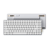Flow84 Low Profile Mechanical Keyboard, 75 Percent Rechargeable Wireless Keyboards With Bluetooth And Wired Connection For Windows, Mac Os/White Ghost Linear Switches