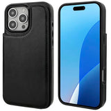 iPhone 16 Pro Max Wallet Case with Card Holder, Kickstand, Magnetic Clasp, Black