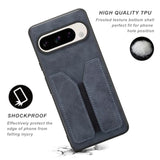 Pixel 9 Pro XL PU Leather Wallet Case with Card Slot, Slim Protector (Gray)