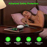 2025 Travel Magnetic Wireless Mag-Safe Maggo Ufo 3 In 1 Charging Station For Apple Multiple Devices - Fast Charger Iphone 16 15 14 13 12 Pro Max Plus, Charging Pad For Apple Watch Air Pods (Black)