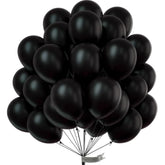 100 Pcs 10 Inch Matte Black Latex Balloons – Black Helium Balloons for Graduation, Halloween, New Year, Birthday, Anniversary, and Retirement Party Decorations